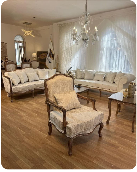 مبل کلاسیک چستر فرانسوی آرشام 8 نفره