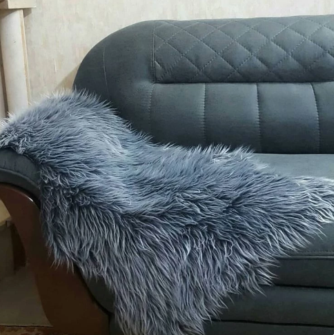 شال مبل و تخت طرح خز سایز 100x180 سانتی متر